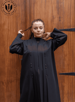 Celebrate Ramadan in Style: Black Abaya with Button Accents & Sheila - INFINITE VIBES