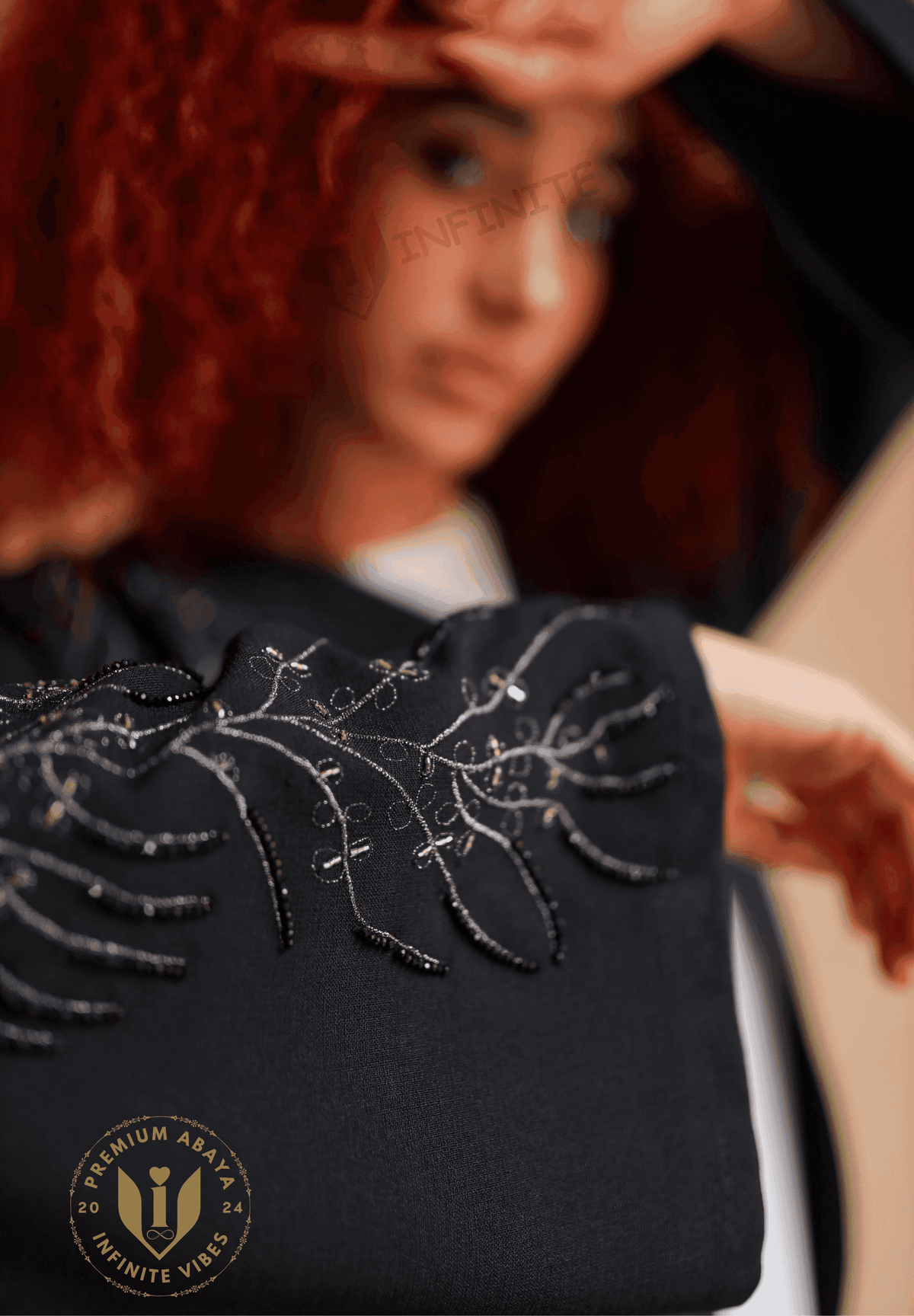 Exquisite Black Abaya: Unparalleled Quality Handwork and Unique Design for Timeless Elegance with Sheila - INFINITE VIBES