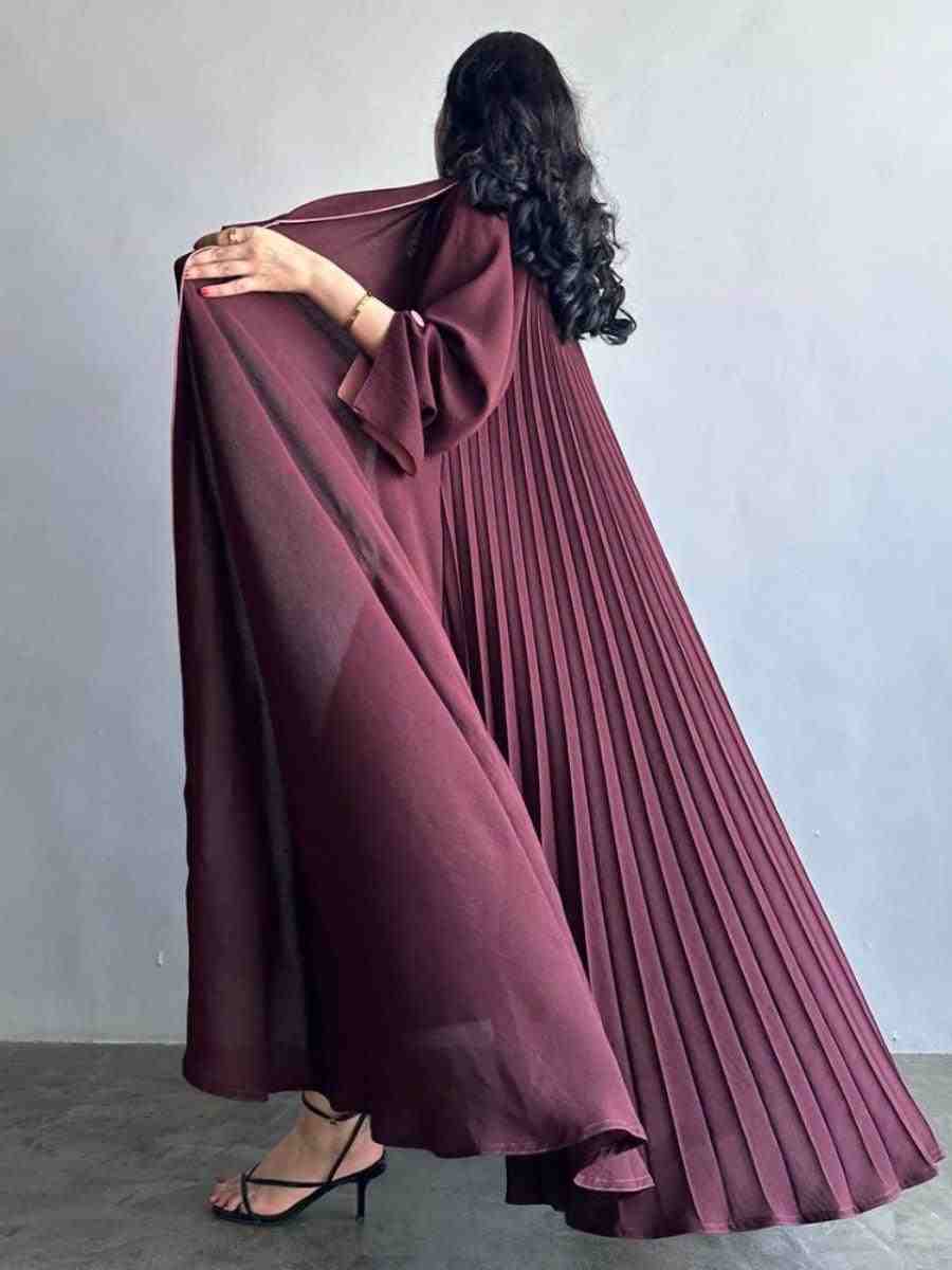 Elegant Button Split Sleeve Muslim Abaya for Women | Maxi Vestidos Kaftan | Morocco, Turkey, Arabic Long Robe 2024 | Infinite Vibes Abayas - INFINITE VIBES