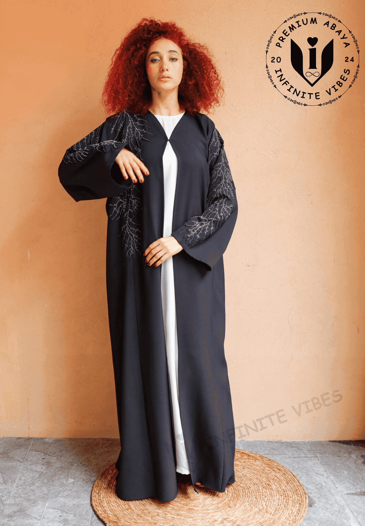 Exquisite Black Abaya: Unparalleled Quality Handwork and Unique Design for Timeless Elegance with Sheila - INFINITE VIBES