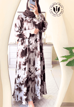 Front_View_of_Premium_Tie_Dye_Abaya_in_Burgundy_and_White_Infinite_Vibes