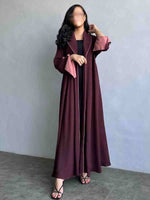Elegant Button Split Sleeve Muslim Abaya for Women | Maxi Vestidos Kaftan | Morocco, Turkey, Arabic Long Robe 2024 | Infinite Vibes Abayas - INFINITE VIBES