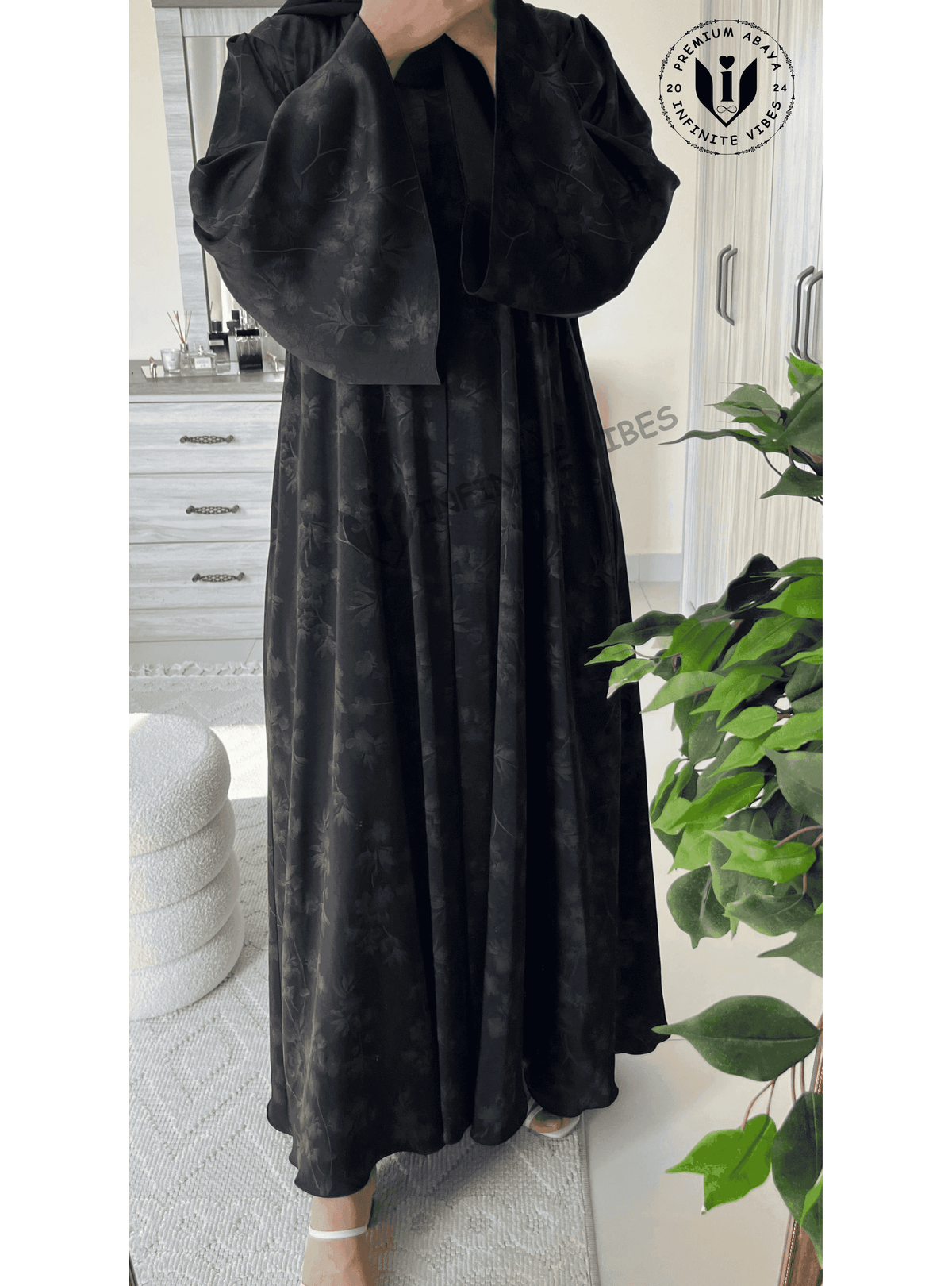 Elegant Floral Abaya | Ramadan & Eid Collection 2025 | Dubai Premium Design Abaya