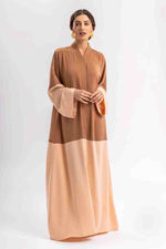 Luxe Two-Tone Belted Abaya - Premium Nida Japan Fabric - INFINITE VIBES