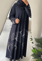 Elegant Printed Abaya With Matching Sheila for Ramadan and Eid 2025 – Premium Fabric with Modern Design