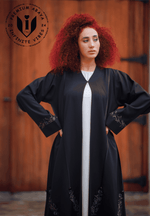 Black modest Islamic clothing - abaya, Elegant Muslim women's robe