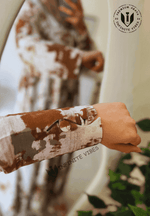 Premium Abstract Print Abaya – Infinite Vibes Modern Modest Fashion 2025