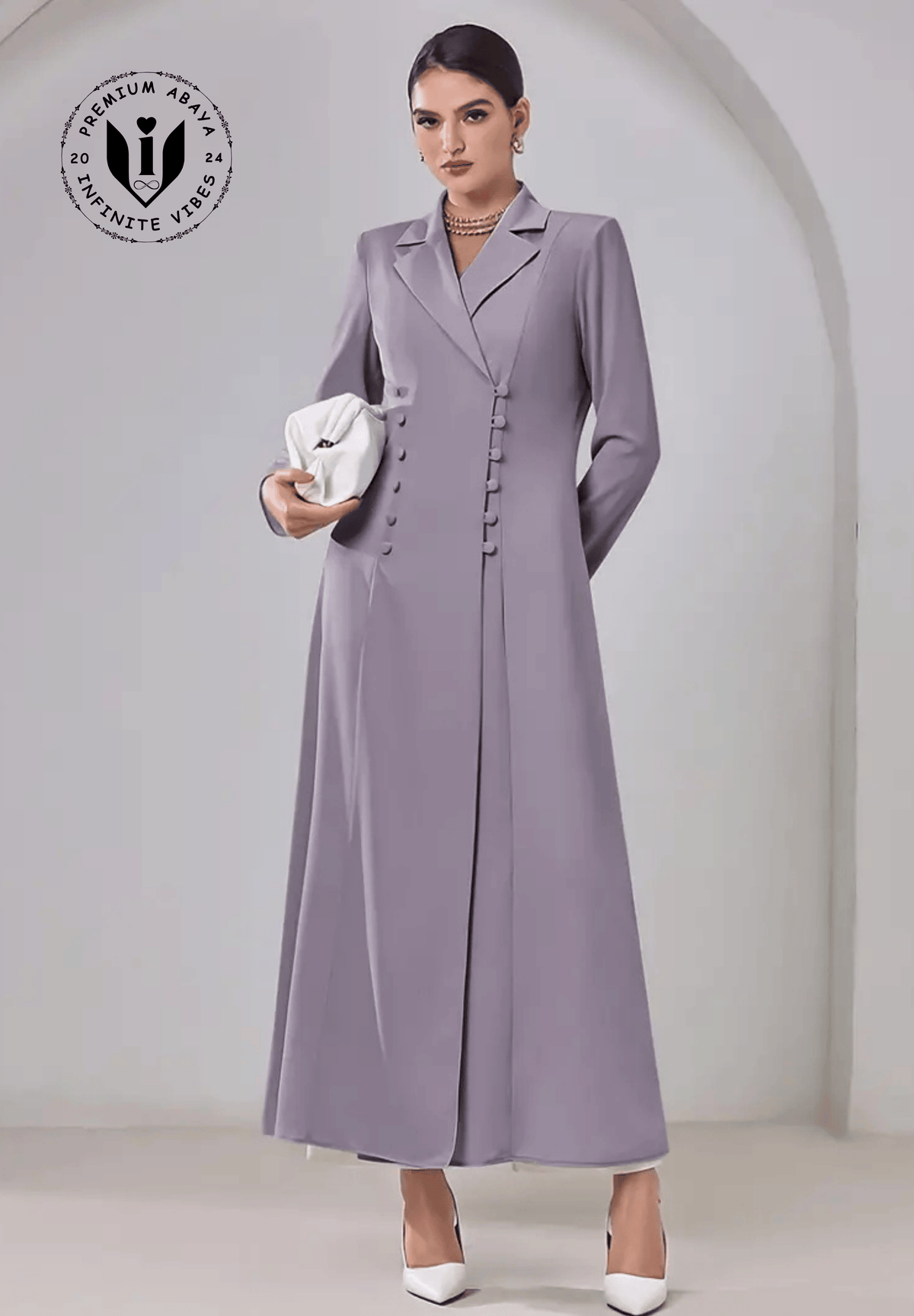 Lavender_Grey_Premium_Abaya_for_Modest_Fashion_InfiniteVibesUAEAbayas