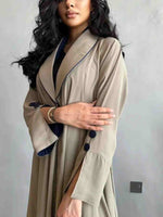 Elegant Button Split Sleeve Muslim Abaya for Women | Maxi Vestidos Kaftan | Morocco, Turkey, Arabic Long Robe 2024 | Infinite Vibes Abayas - INFINITE VIBES 