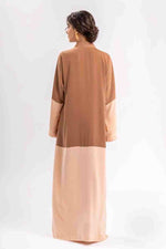 Luxe Two-Tone Belted Abaya - Premium Nida Japan Fabric - INFINITE VIBES 