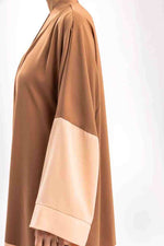 Luxe Two-Tone Belted Abaya - Premium Nida Japan Fabric - INFINITE VIBES 