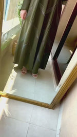 Green Embroidered Abaya – Korean Fabric