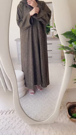 Olive Green Swirl Abaya